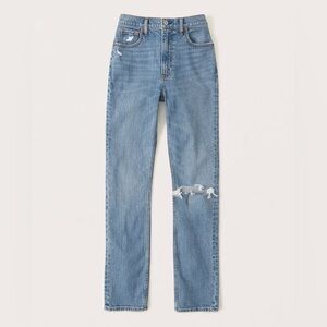 Abercrombie the 90s slim straight ultra high rise jean